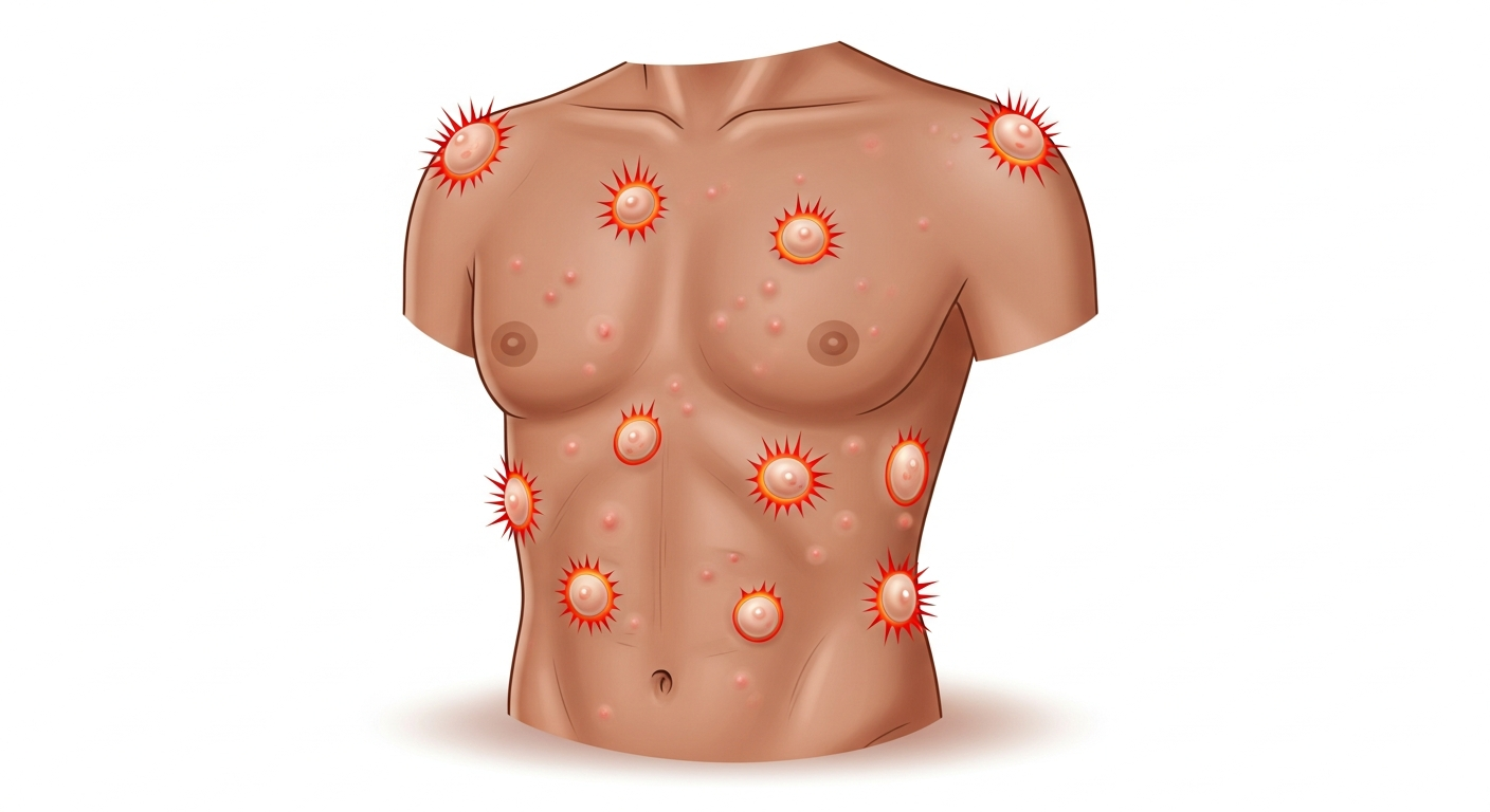 Hives (Urticaria) — medical illustration