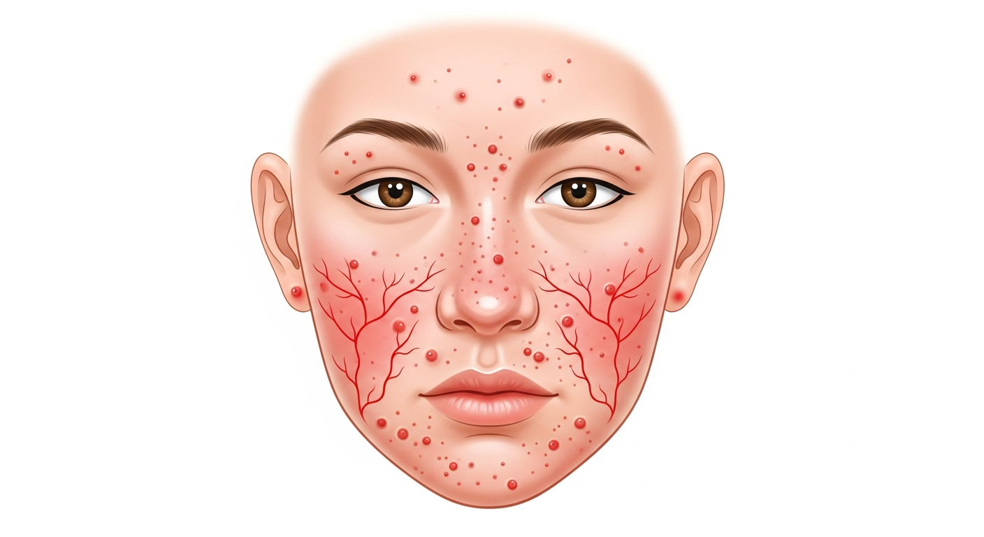 What Causes a Rash on the Face? medical illustration