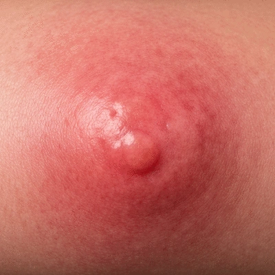 Close-up of skin with redness and swelling, illustrating cellulitis symptoms